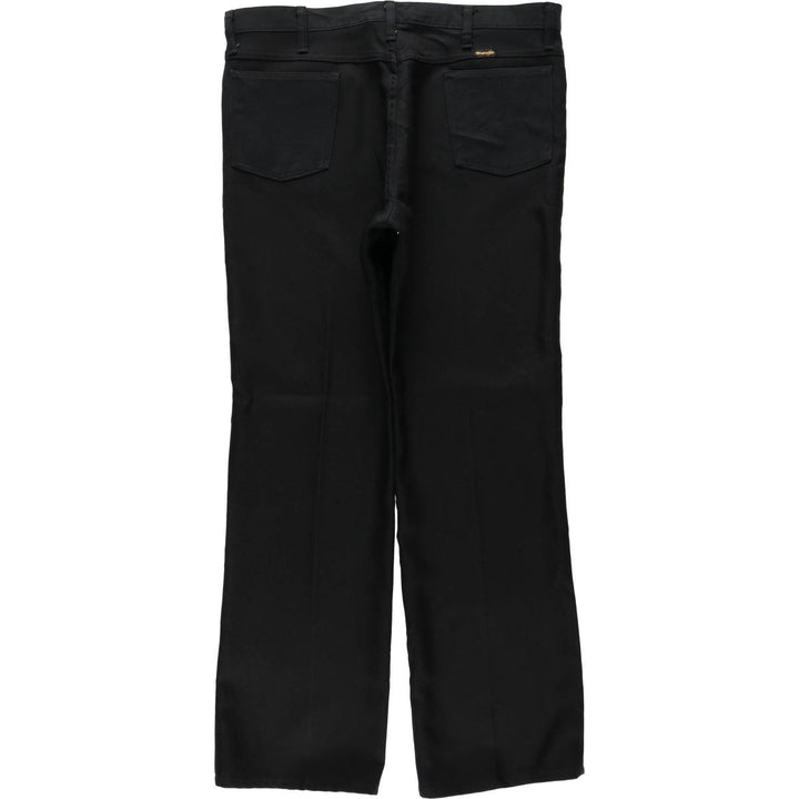Vintage 80s-90'S Wrangler Rancher Dress Jeans, Slacks, Made in USA, Men's, Size W37 polyester black type Vintage Second Hand
