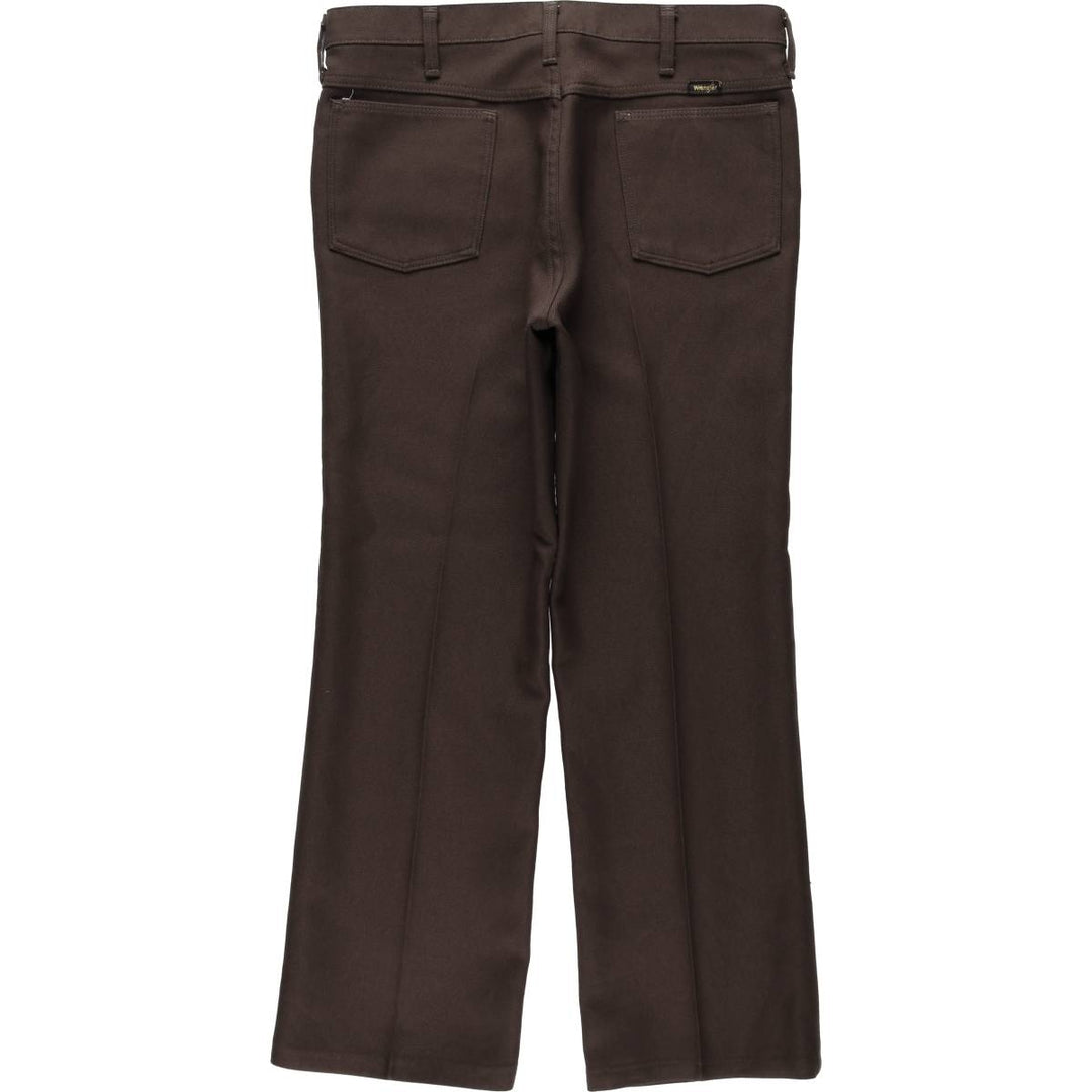 80s-90'S Wrangler Dress Jeans, Slacks, Made in USA, Men's, W34 equivalent, Vintage polyester brown type Vintage Second Hand
