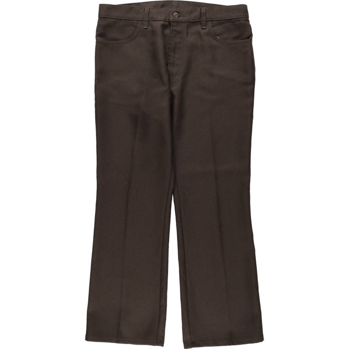 2000'S Levi's STA-PREST 517 BOOT CUT Flare Pants, Men's W35 equivalent. polyester brown type Vintage Second Hand