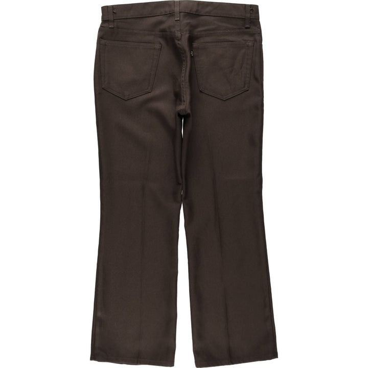 2000'S Levi's STA-PREST 517 BOOT CUT Flare Pants, Men's W35 equivalent. polyester brown type Vintage Second Hand
