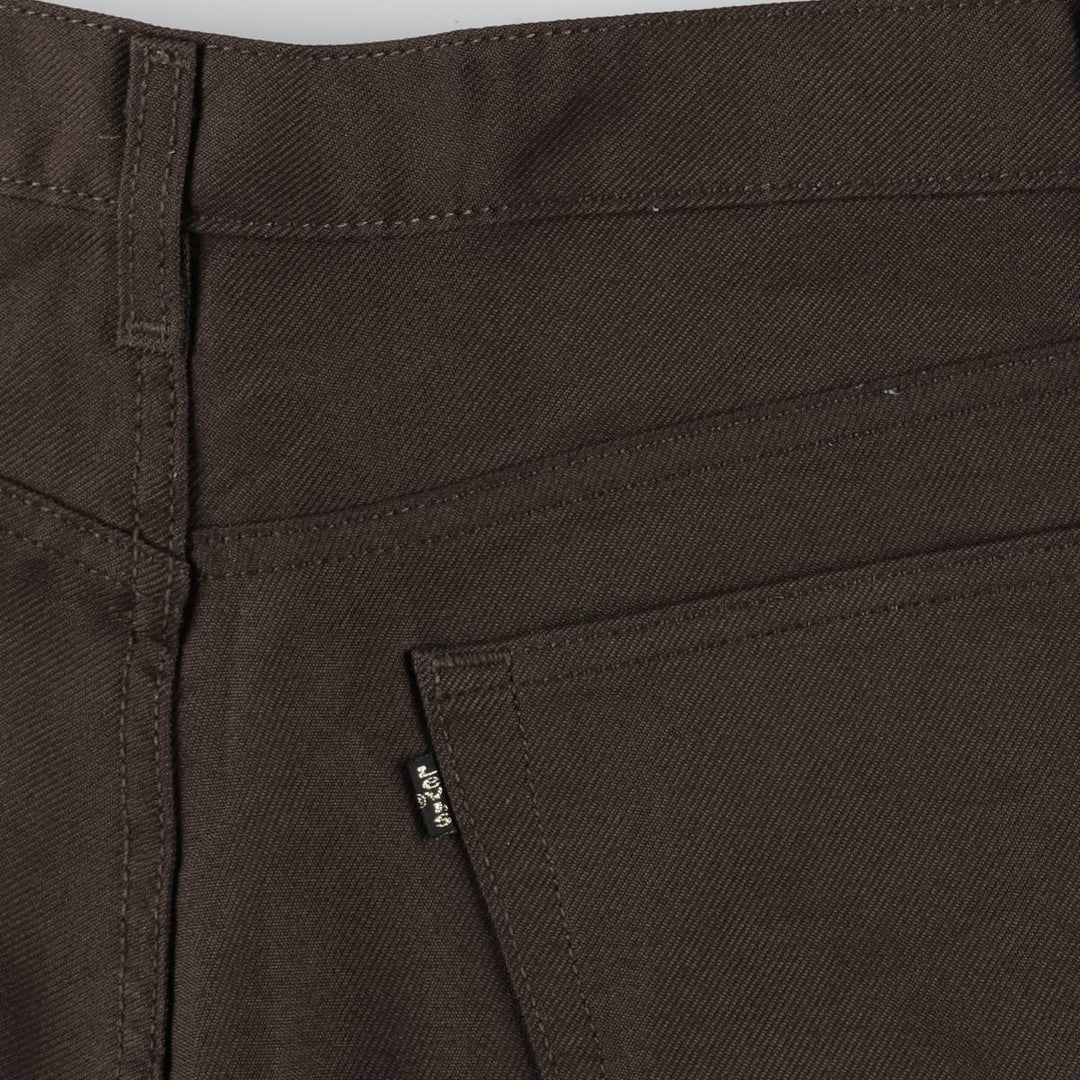 2000'S Levi's STA-PREST 517 BOOT CUT Flare Pants, Men's W35 equivalent. polyester brown type Vintage Second Hand