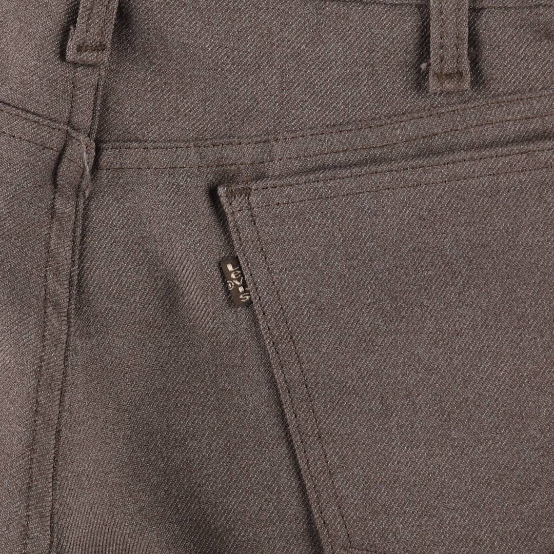 90'S Levi's STA-PREST Flare Pants, Made in USA, Men's W33 (approx.), Vintage polyester brown type Vintage Second Hand