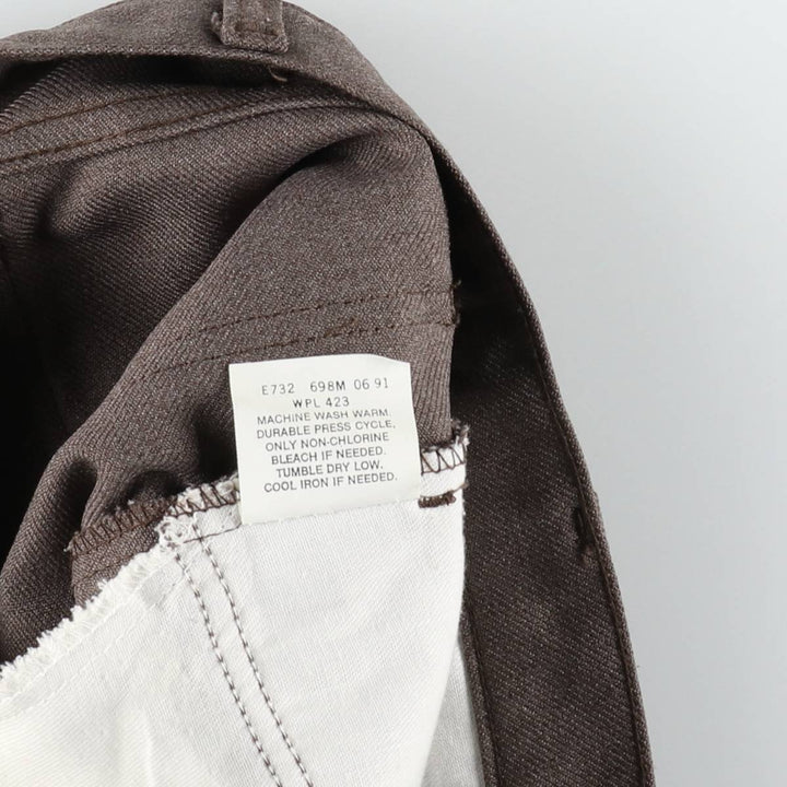 90'S Levi's STA-PREST Flare Pants, Made in USA, Men's W33 (approx.), Vintage polyester brown type Vintage Second Hand