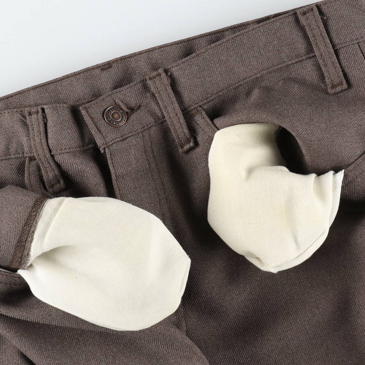 90'S Levi's STA-PREST Flare Pants, Made in USA, Men's W33 (approx.), Vintage polyester brown type Vintage Second Hand