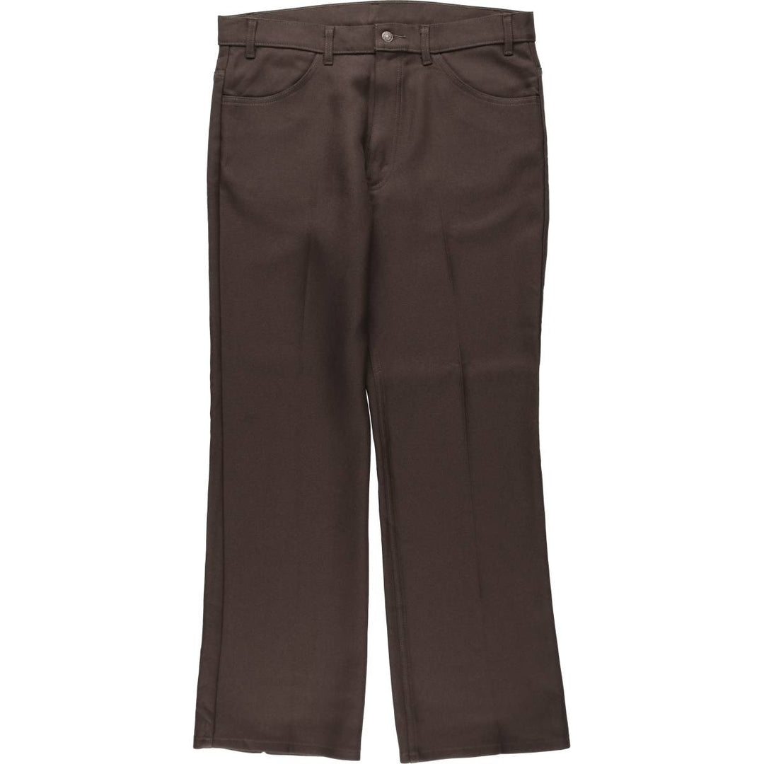 2000'S Levi's STA-PREST 10517-6128 BOOT CUT Flare Pants, Men's W38 equivalent. polyester brown type Vintage Second Hand