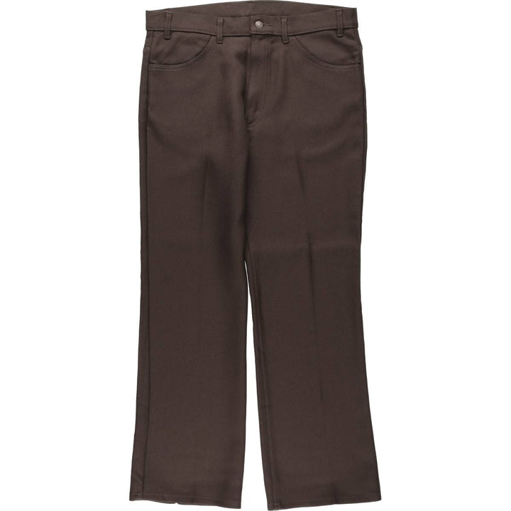 2000'S Levi's STA-PREST 10517-6128 BOOT CUT Flare Pants, Men's W38 equivalent. polyester brown type Vintage Second Hand