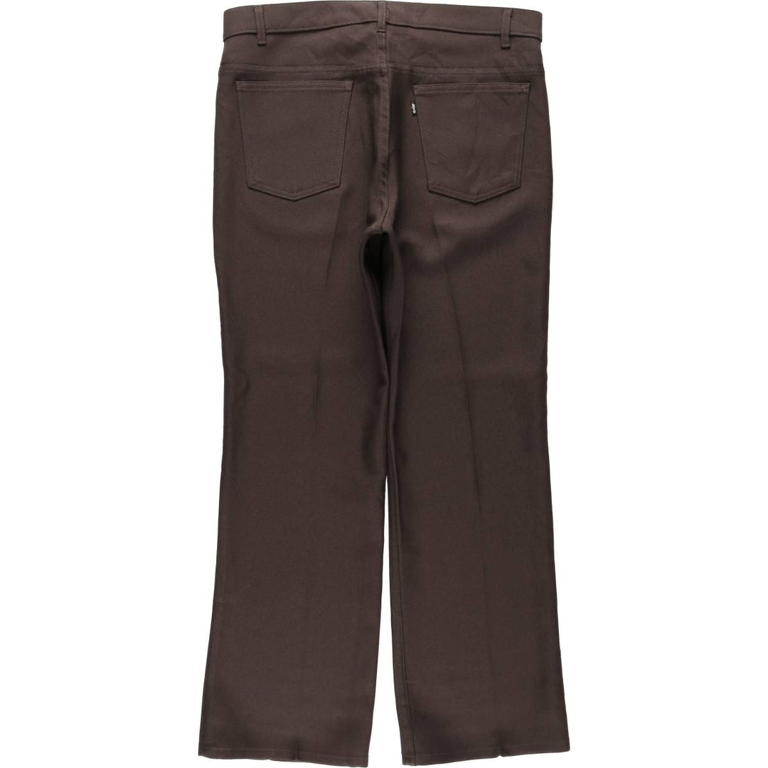 2000'S Levi's STA-PREST 10517-6128 BOOT CUT Flare Pants, Men's W38 equivalent. polyester brown type Vintage Second Hand