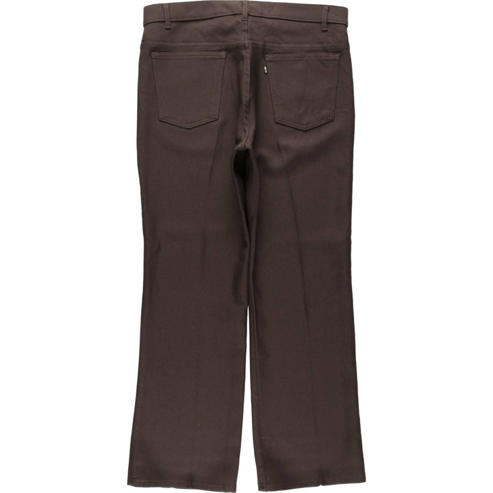 2000'S Levi's STA-PREST 10517-6128 BOOT CUT Flare Pants, Men's W38 equivalent. polyester brown type Vintage Second Hand