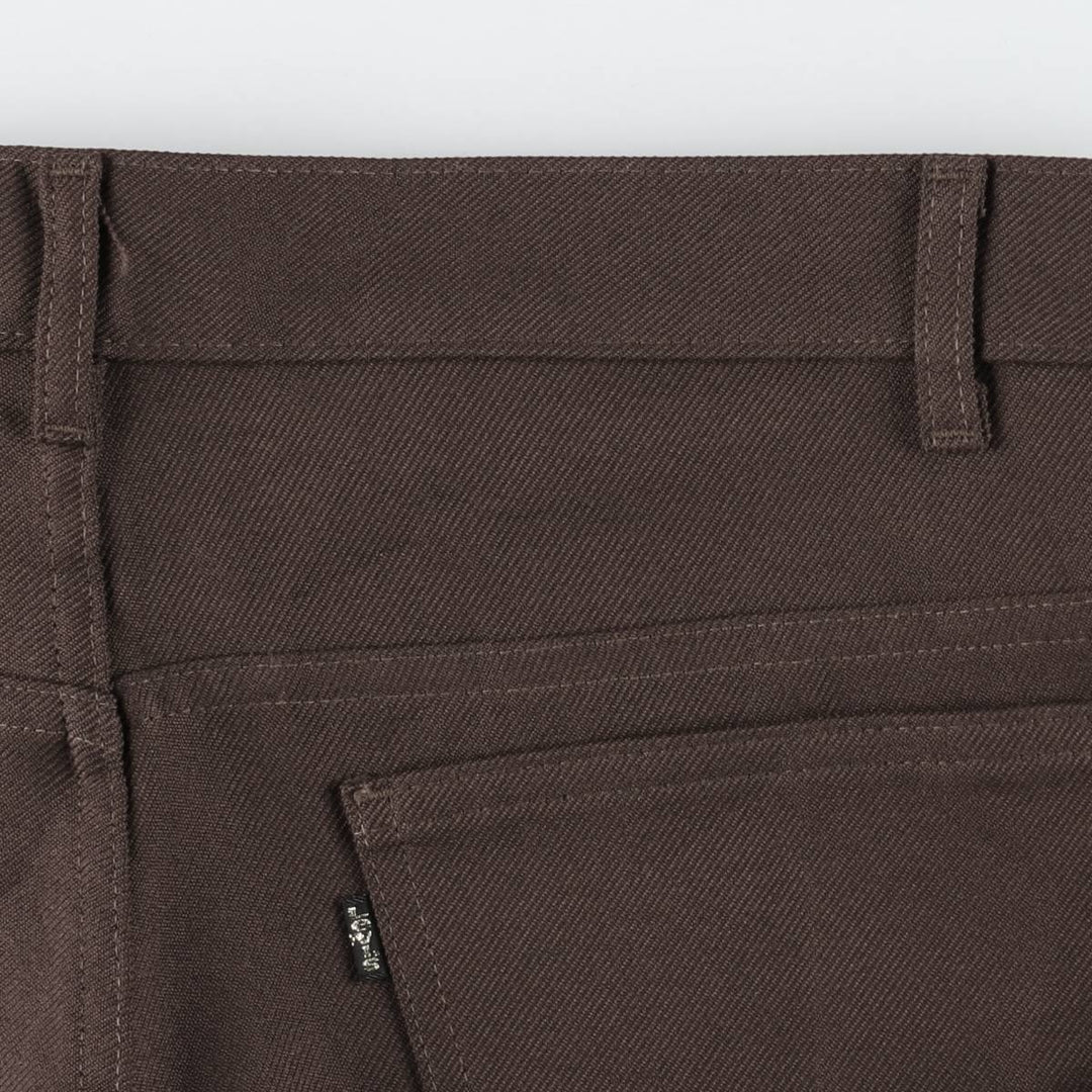 2000'S Levi's STA-PREST 10517-6128 BOOT CUT Flare Pants, Men's W38 equivalent. polyester brown type Vintage Second Hand