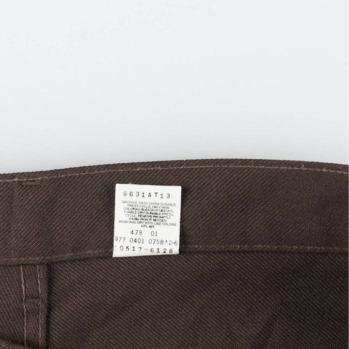 2000'S Levi's STA-PREST 10517-6128 BOOT CUT Flare Pants, Men's W38 equivalent. polyester brown type Vintage Second Hand