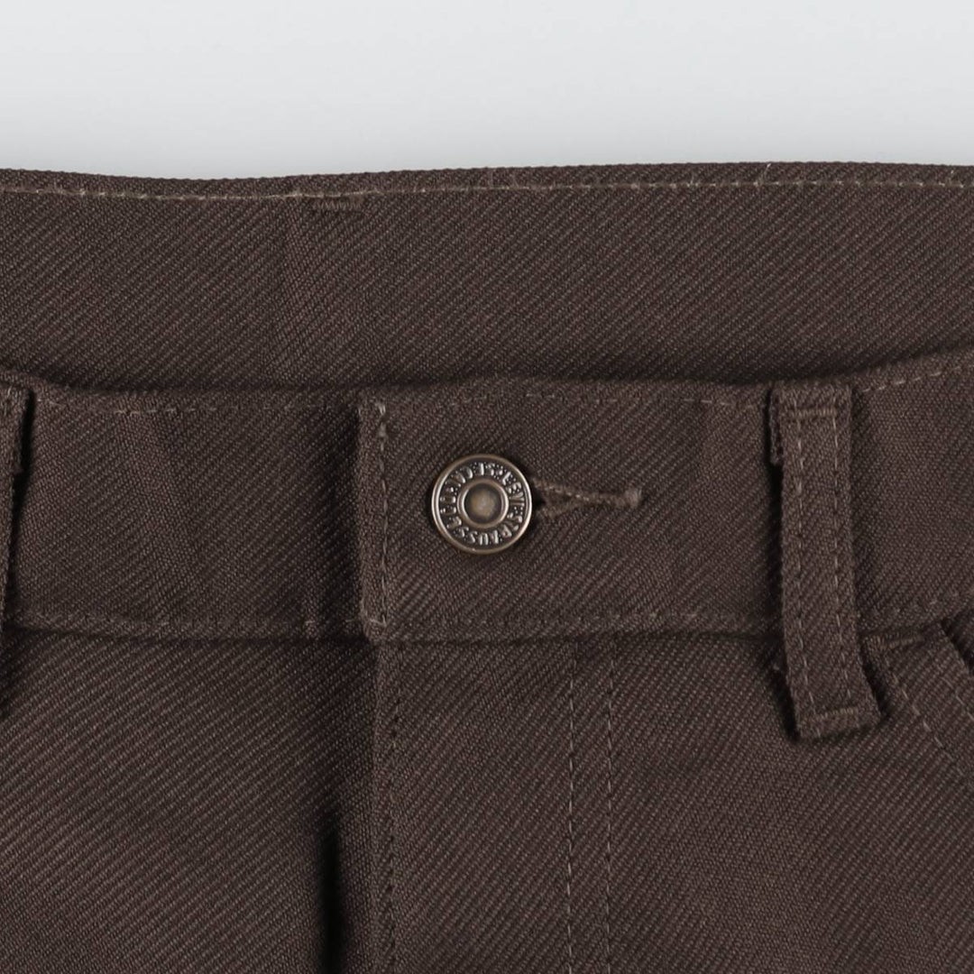 2000'S Levi's STA-PREST 10517-6128 BOOT CUT Flare Pants, Men's W38 equivalent. polyester brown type Vintage Second Hand