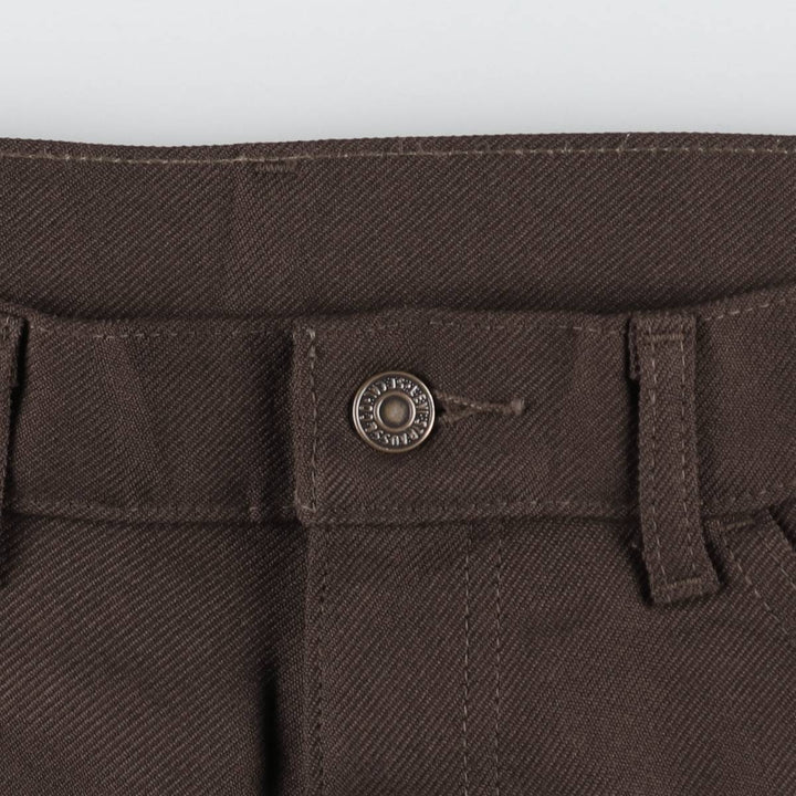 2000'S Levi's STA-PREST 10517-6128 BOOT CUT Flare Pants, Men's W38 equivalent. polyester brown type Vintage Second Hand