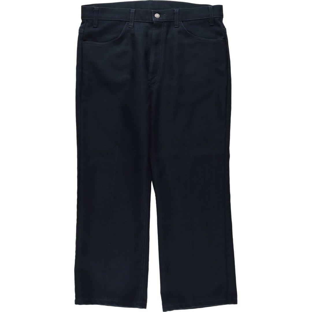 1990'S Levi's STA-PREST 10517-6117 Flare Pants, Men's W36 (approx.), Vintage polyester navy blue type Vintage Second Hand