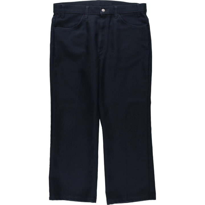 1990'S Levi's STA-PREST 10517-6117 Flare Pants, Men's W36 (approx.), Vintage polyester navy blue type Vintage Second Hand