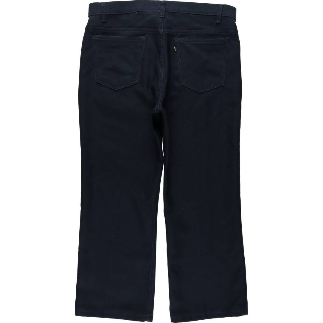 1990'S Levi's STA-PREST 10517-6117 Flare Pants, Men's W36 (approx.), Vintage polyester navy blue type Vintage Second Hand