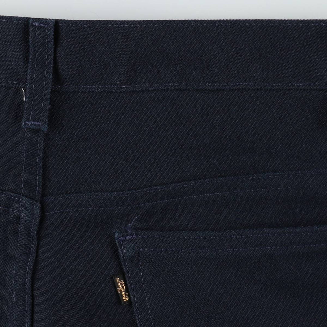 1990'S Levi's STA-PREST 10517-6117 Flare Pants, Men's W36 (approx.), Vintage polyester navy blue type Vintage Second Hand