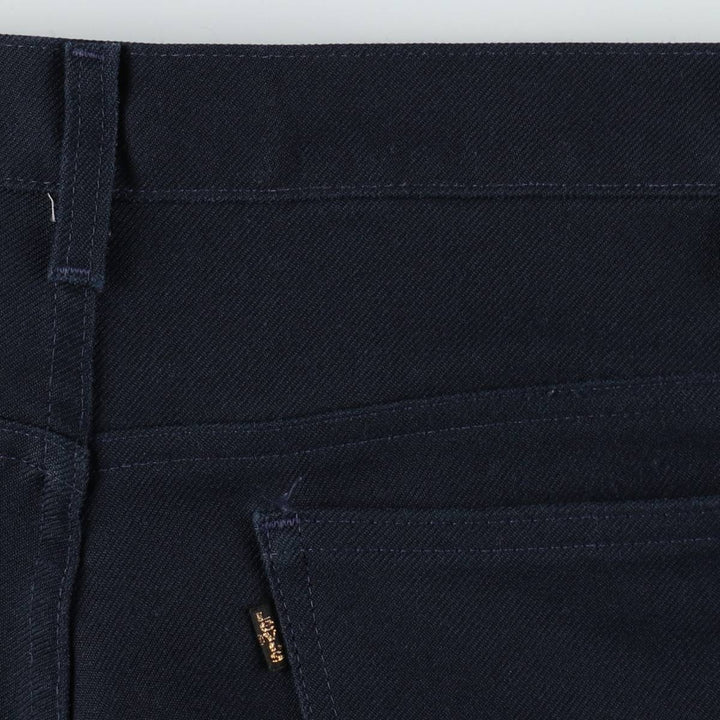 1990'S Levi's STA-PREST 10517-6117 Flare Pants, Men's W36 (approx.), Vintage polyester navy blue type Vintage Second Hand