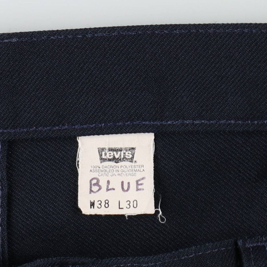1990'S Levi's STA-PREST 10517-6117 Flare Pants, Men's W36 (approx.), Vintage polyester navy blue type Vintage Second Hand