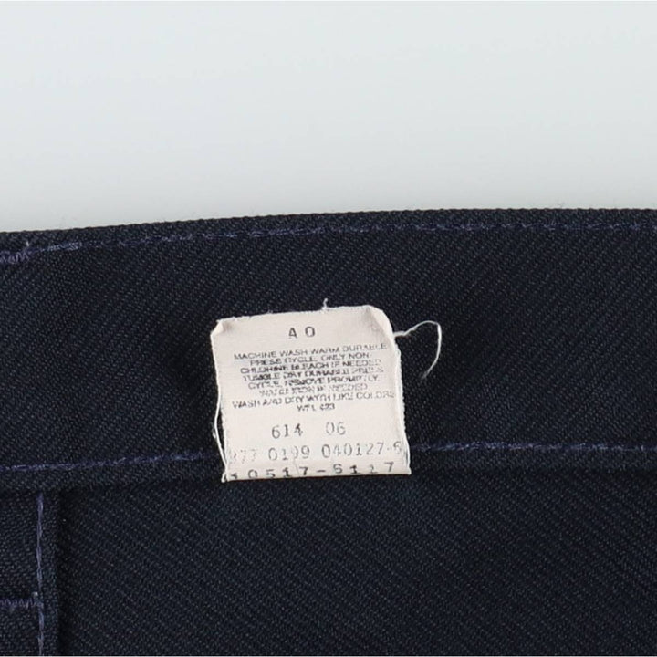 1990'S Levi's STA-PREST 10517-6117 Flare Pants, Men's W36 (approx.), Vintage polyester navy blue type Vintage Second Hand