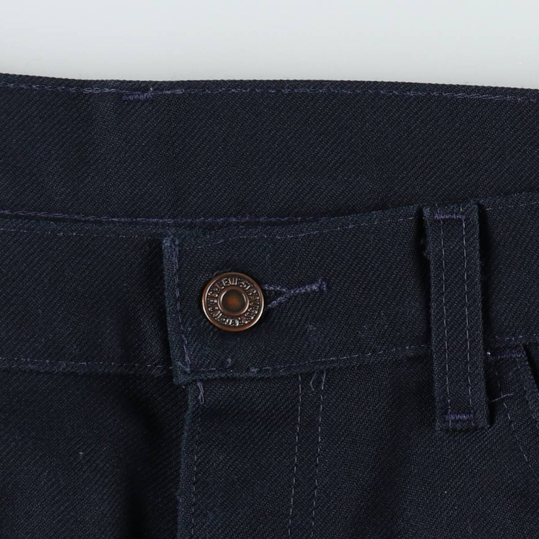 1990'S Levi's STA-PREST 10517-6117 Flare Pants, Men's W36 (approx.), Vintage polyester navy blue type Vintage Second Hand