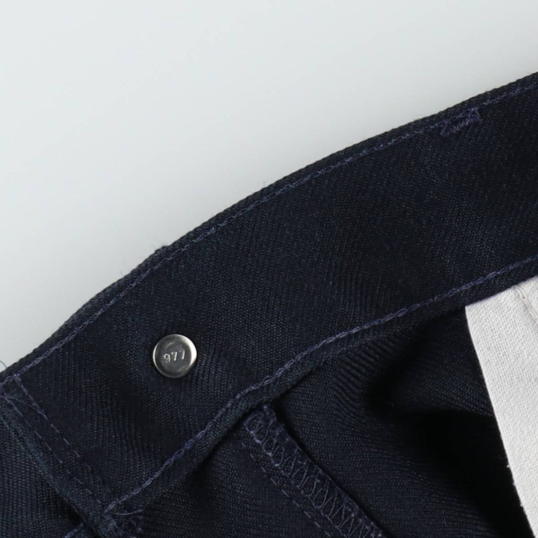 1990'S Levi's STA-PREST 10517-6117 Flare Pants, Men's W36 (approx.), Vintage polyester navy blue type Vintage Second Hand