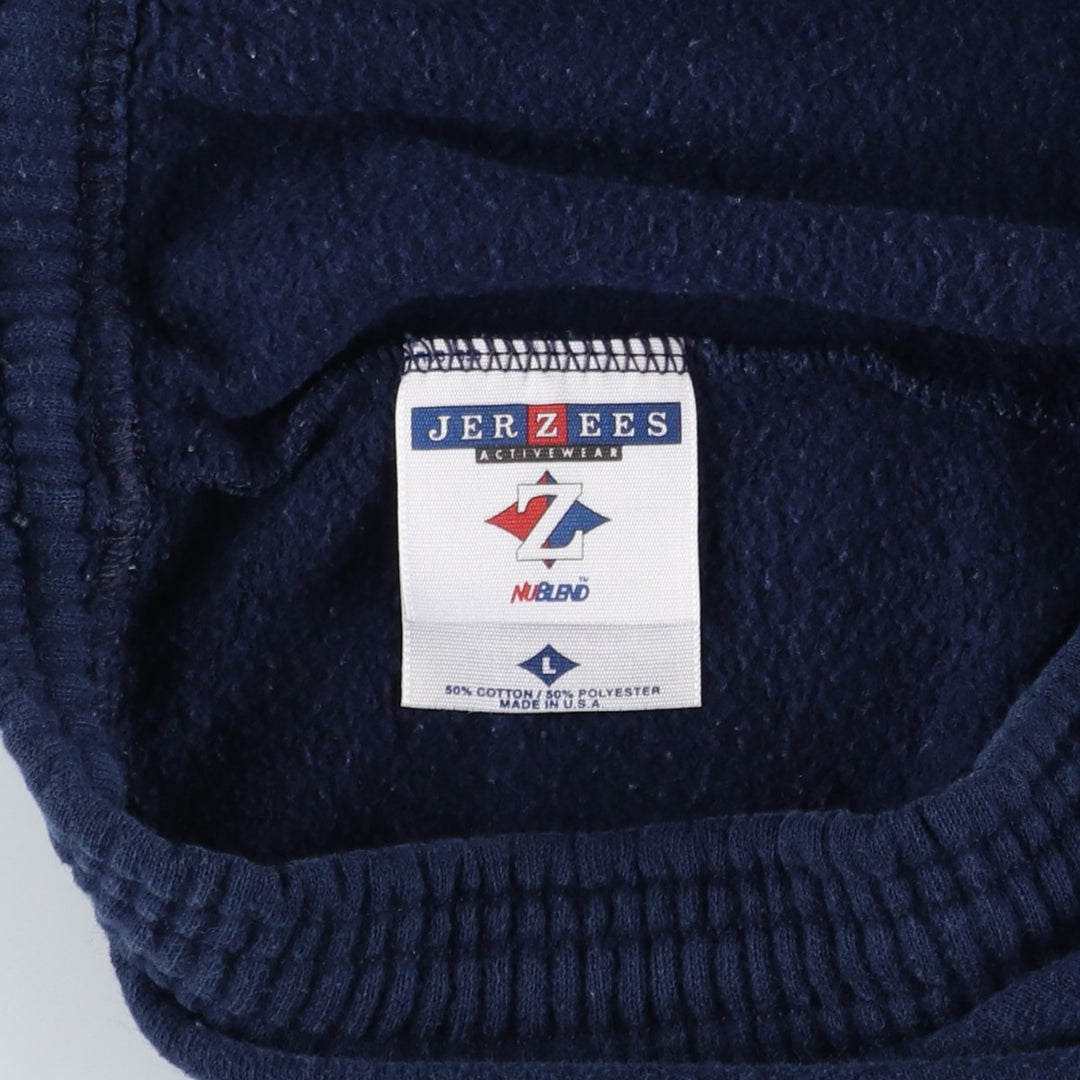 80s-90'S Jerzees USA-made men's size L (equivalent) vintage cotton navy blue type Vintage Second Hand