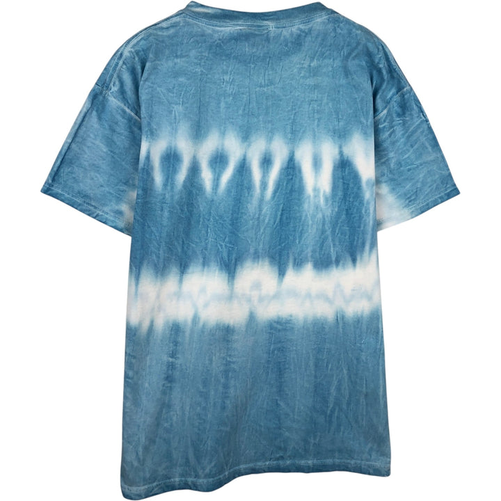 2000'S Looney Tunes Tweety Tie-Dye Pattern Character Print T-Shirt (Women's Size L) unclear Blue type light blue Vintage Second Hand