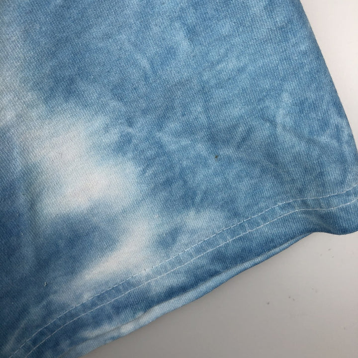 2000'S Looney Tunes Tweety Tie-Dye Pattern Character Print T-Shirt (Women's Size L) unclear Blue type light blue Vintage Second Hand