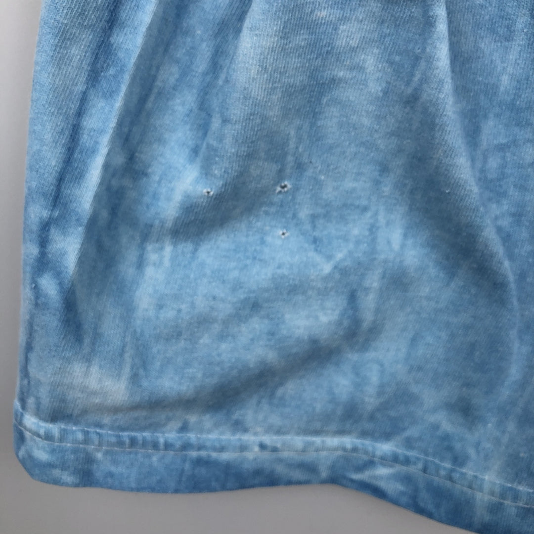 2000'S Looney Tunes Tweety Tie-Dye Pattern Character Print T-Shirt (Women's Size L) unclear Blue type light blue Vintage Second Hand
