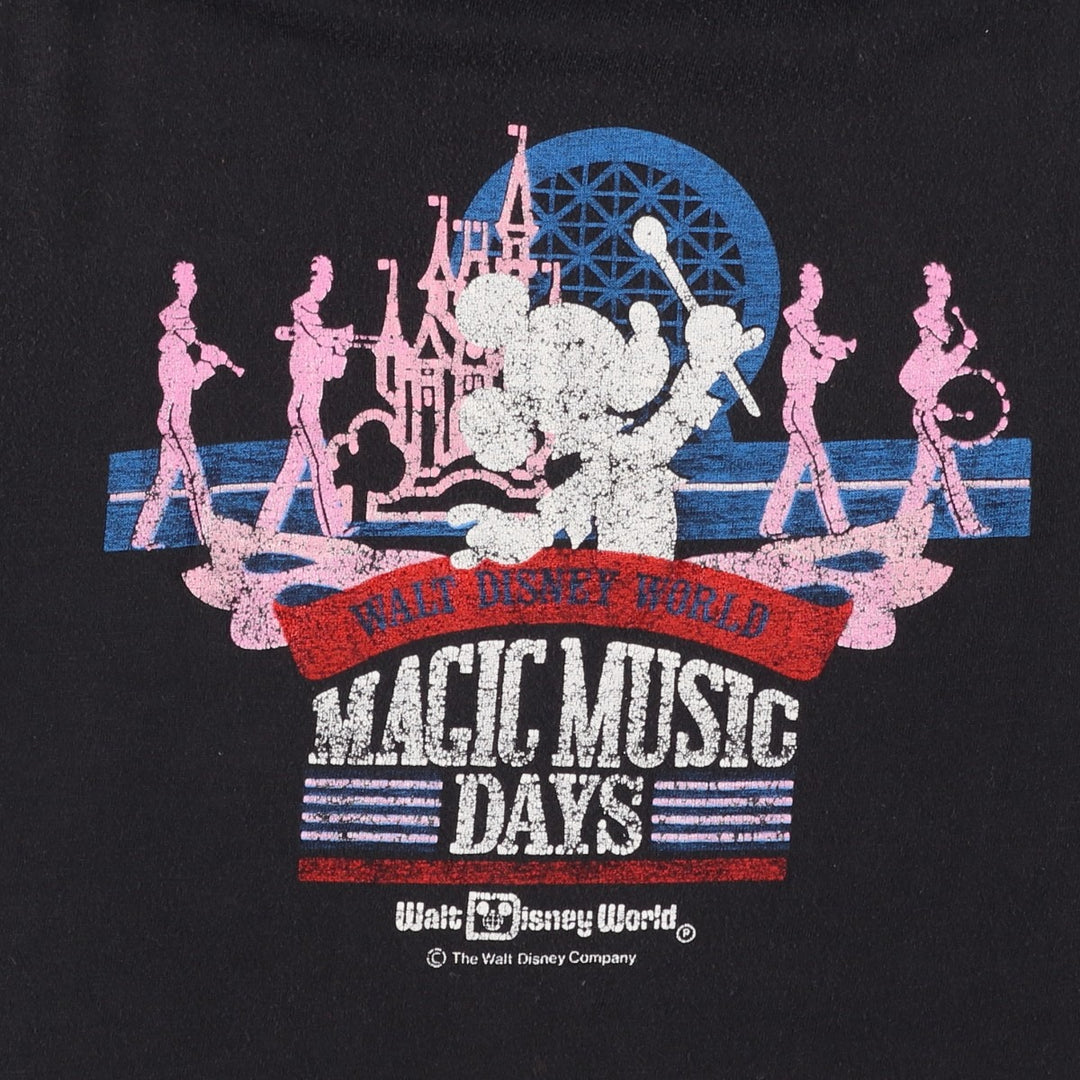 90'S Sherry Walt Disney World Mickey Mouse Character Print T-Shirt, Made in USA, Women's Size L (Equivalent), Vintage polyester black type Vintage Second Hand