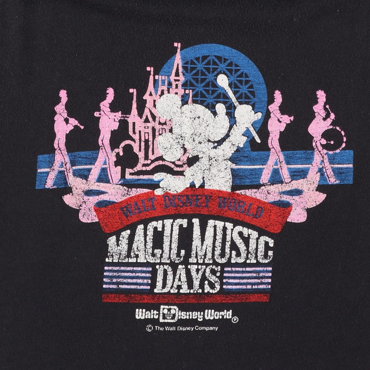 90'S Sherry Walt Disney World Mickey Mouse Character Print T-Shirt, Made in USA, Women's Size L (Equivalent), Vintage polyester black type Vintage Second Hand