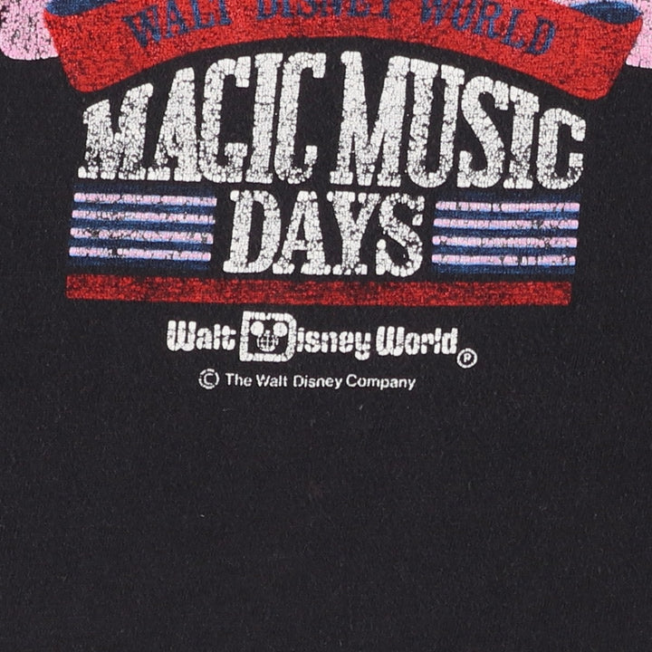 90'S Sherry Walt Disney World Mickey Mouse Character Print T-Shirt, Made in USA, Women's Size L (Equivalent), Vintage polyester black type Vintage Second Hand