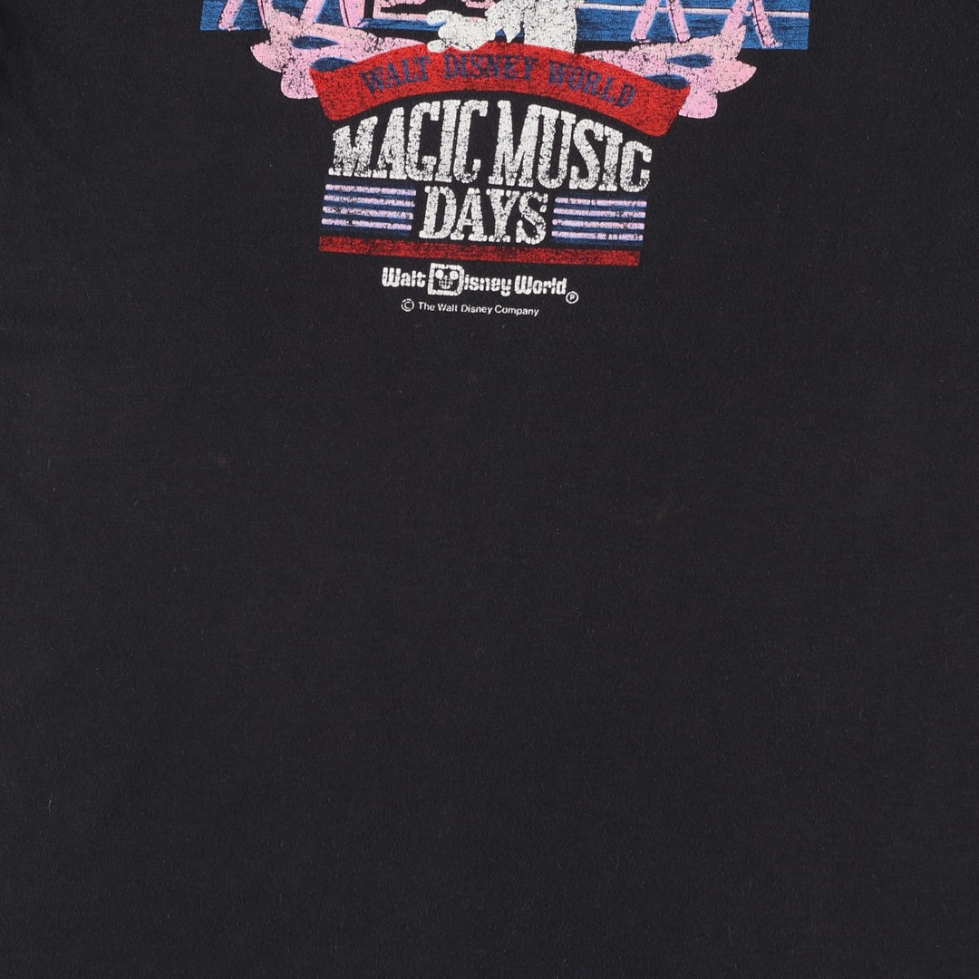 90'S Sherry Walt Disney World Mickey Mouse Character Print T-Shirt, Made in USA, Women's Size L (Equivalent), Vintage polyester black type Vintage Second Hand