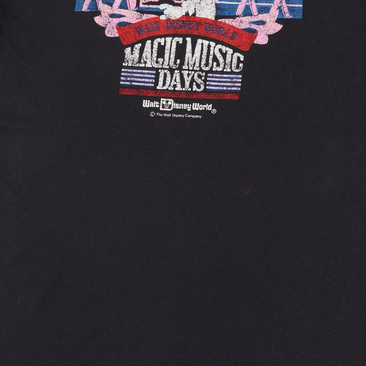 90'S Sherry Walt Disney World Mickey Mouse Character Print T-Shirt, Made in USA, Women's Size L (Equivalent), Vintage polyester black type Vintage Second Hand