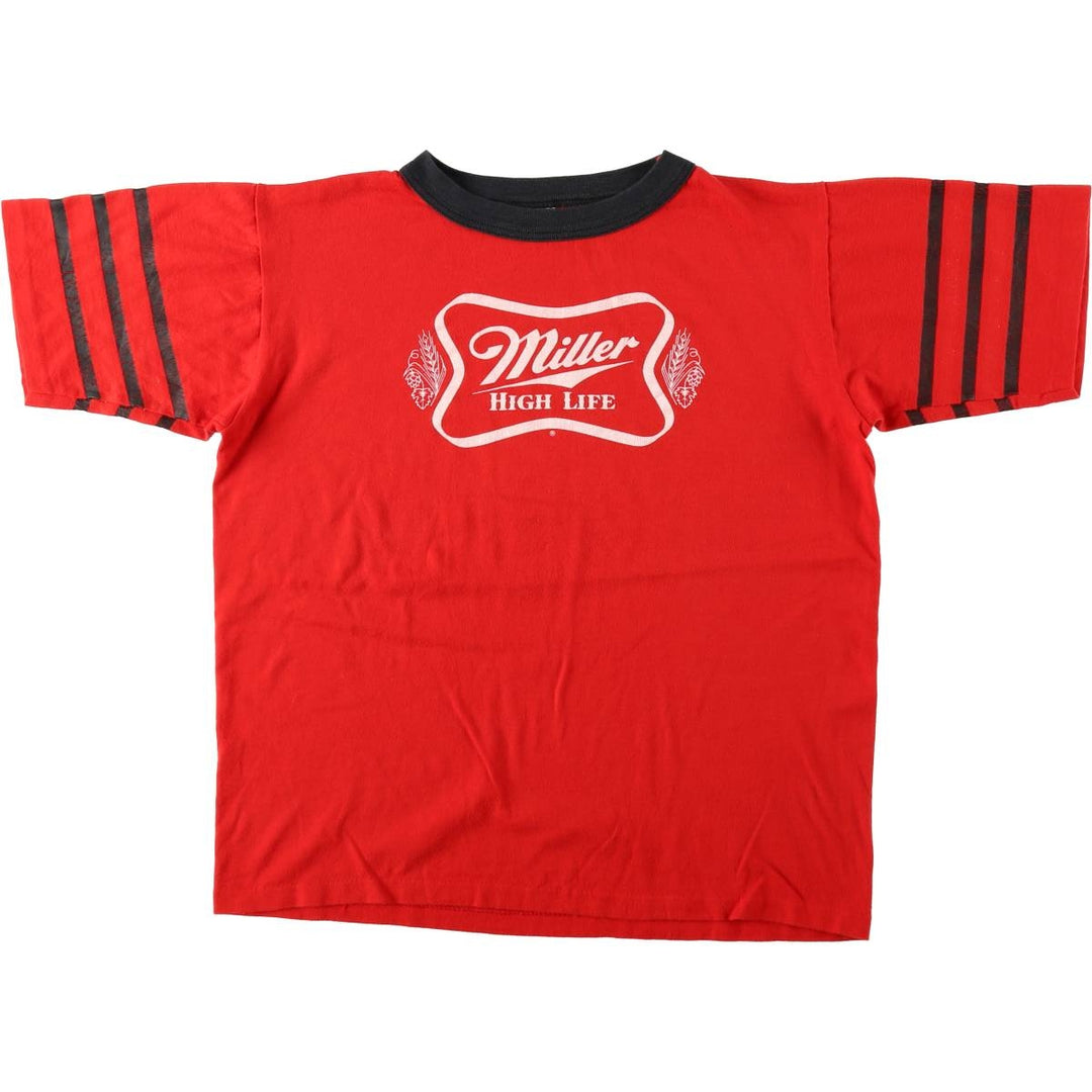 Miller High Life Advertising T-Shirt, Women's Size M (approx.), Vintage unclear red type Vintage Second Hand