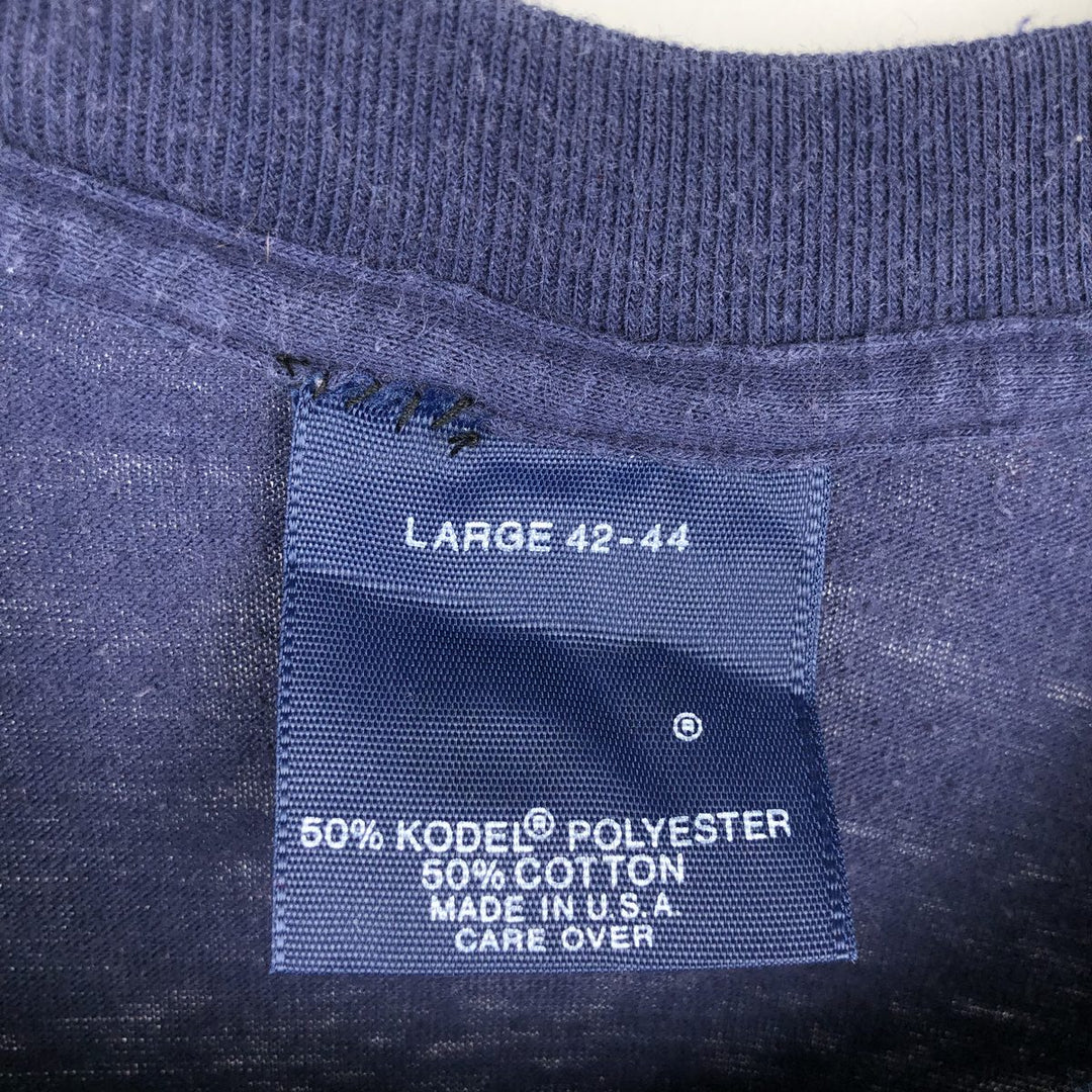 90'S AT&T Advertising T-Shirt, Made in USA, Women's Size L (Equivalent), Vintage polyester navy blue type Vintage Second Hand