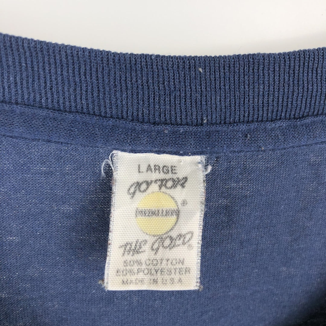 80'S MEDALLION Miller High Life Advertising T-Shirt, Made in USA, Women's Size L (approx.), Vintage cotton navy blue type Vintage Second Hand