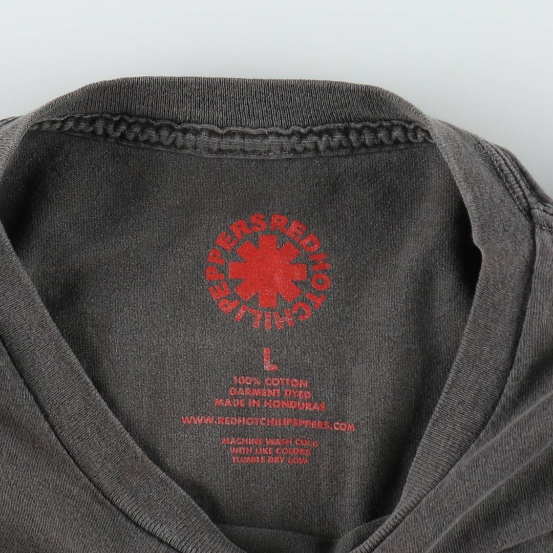 RED HOT CHILI PEPPERS Cut-off Band T-shirt (Women's Size L) cotton gray type Vintage Second Hand