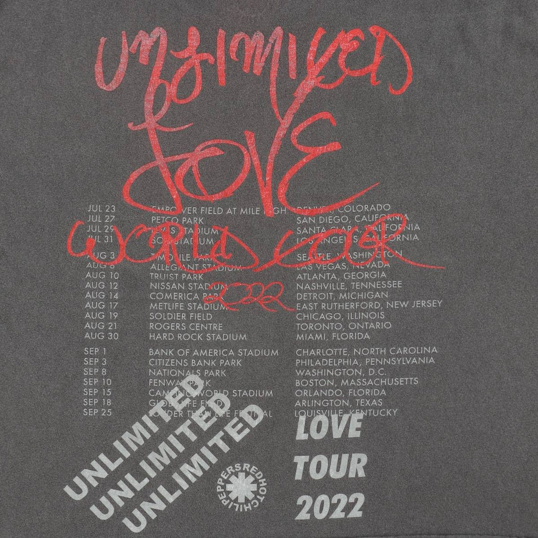 RED HOT CHILI PEPPERS Cut-off Band T-shirt (Women's Size L) cotton gray type Vintage Second Hand