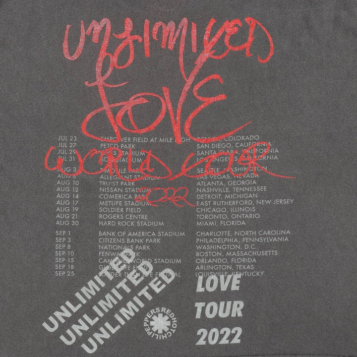 RED HOT CHILI PEPPERS Cut-off Band T-shirt (Women's Size L) cotton gray type Vintage Second Hand
