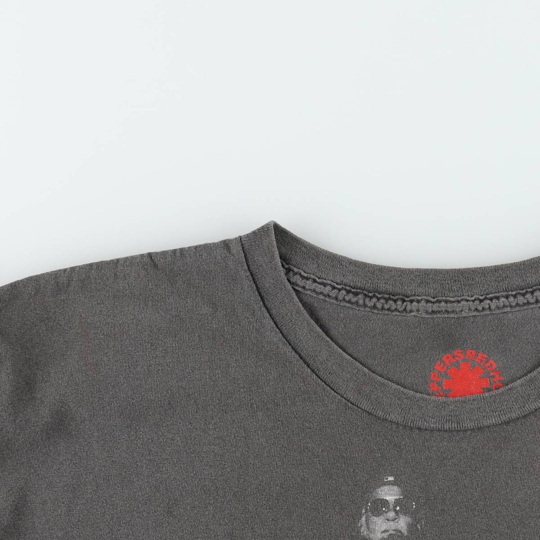 RED HOT CHILI PEPPERS Cut-off Band T-shirt (Women's Size L) cotton gray type Vintage Second Hand