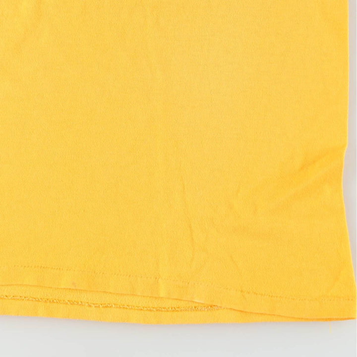 80s-era IMP PRINT Sportswear Triple Print Two-Tone College T-Shirt, Women's Size L (Equivalent), Vintage cotton yellow type Vintage Second Hand
