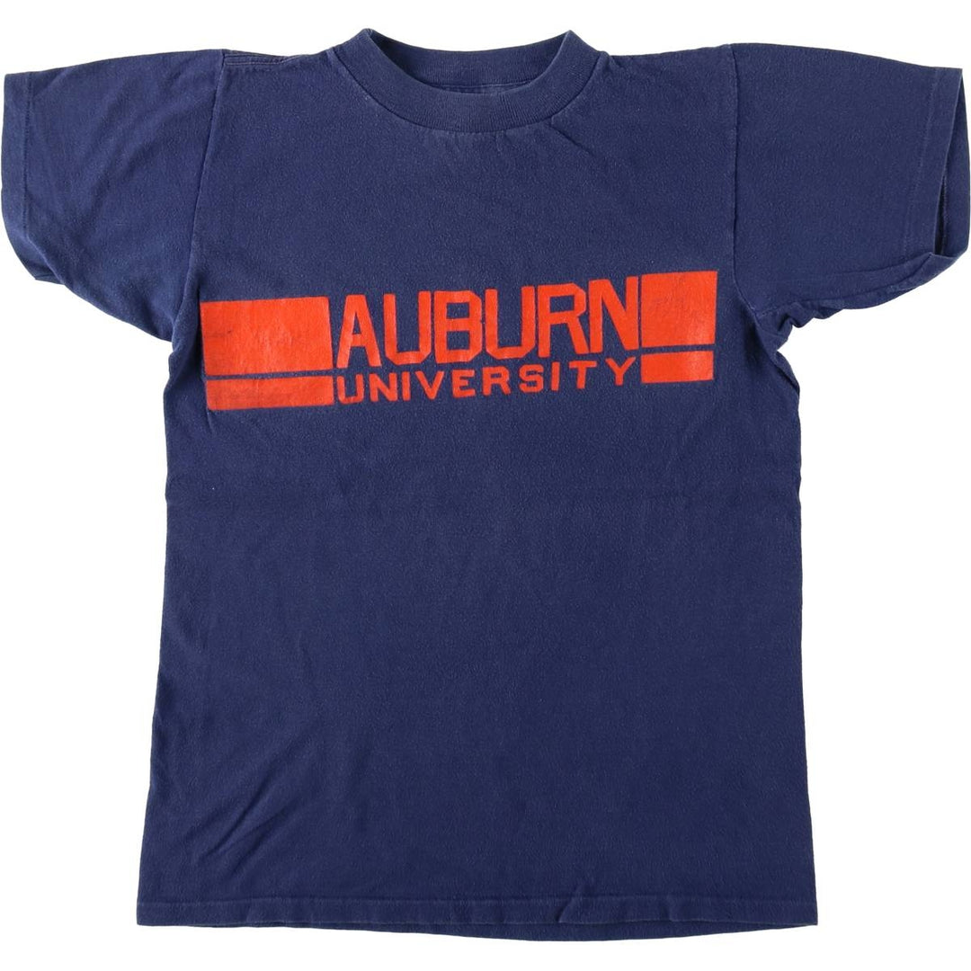 ~80'S Collegiate Pacific College T-shirt, Made in USA, Women's Size S (approx.), Vintage cotton navy blue type Vintage Second Hand