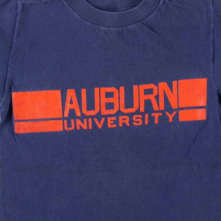 ~80'S Collegiate Pacific College T-shirt, Made in USA, Women's Size S (approx.), Vintage cotton navy blue type Vintage Second Hand