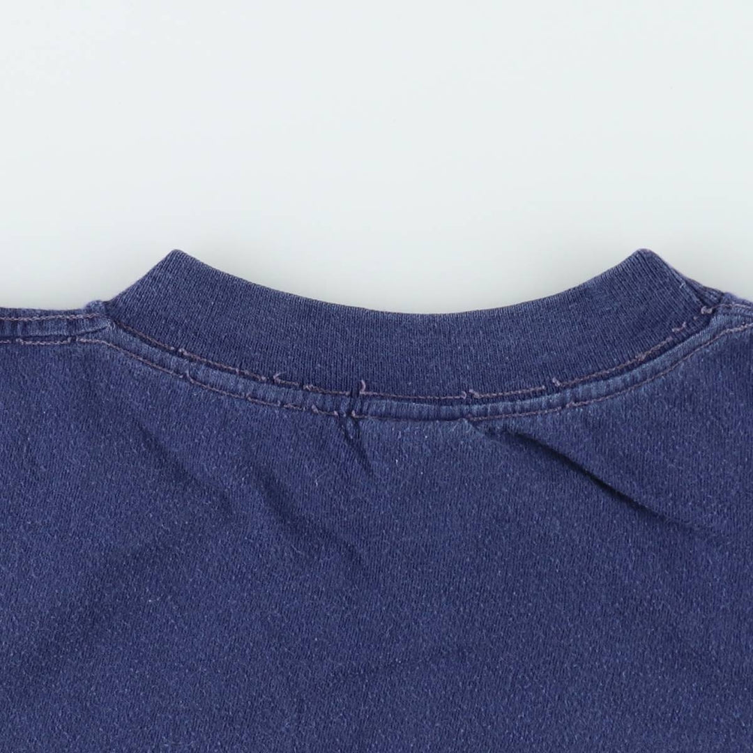 ~80'S Collegiate Pacific College T-shirt, Made in USA, Women's Size S (approx.), Vintage cotton navy blue type Vintage Second Hand
