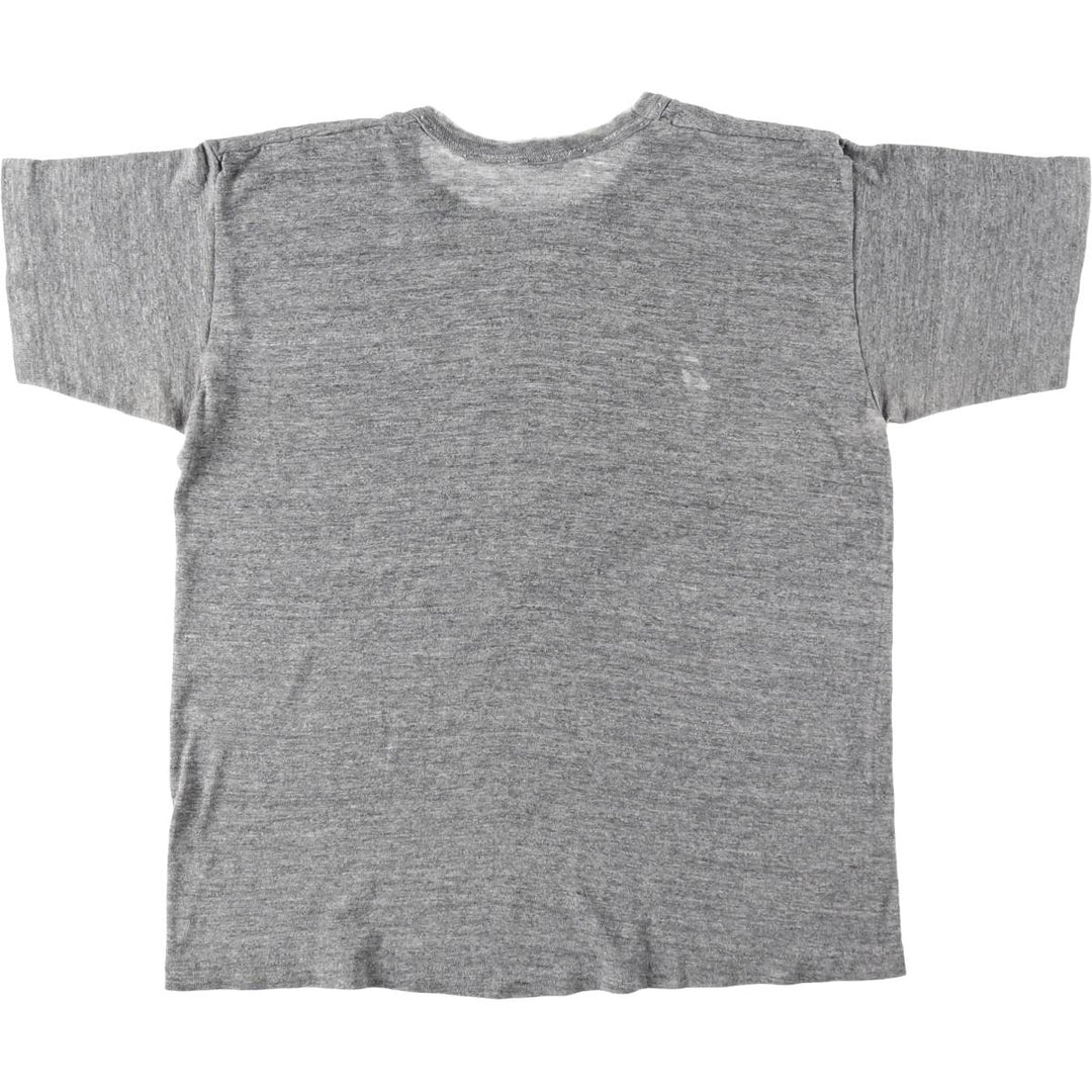 80'S Russell Triple Print College T-Shirt, Made in USA, Women's Size M (Equivalent), Vintage cotton gray type Vintage Second Hand