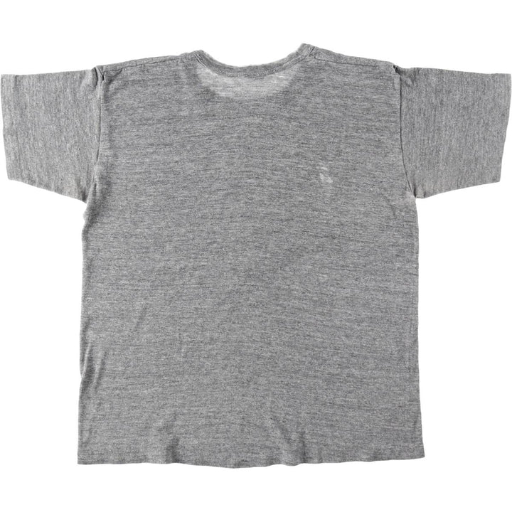 80'S Russell Triple Print College T-Shirt, Made in USA, Women's Size M (Equivalent), Vintage cotton gray type Vintage Second Hand