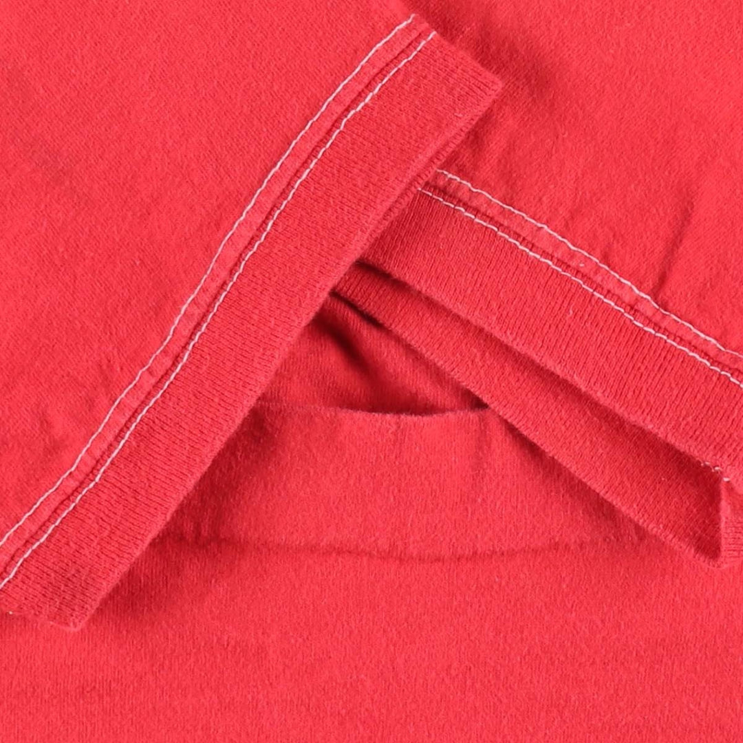 ~90'S H. WOLF AND SONS Football T-shirt, Made in USA, Women's Size S (approx.), Vintage cotton red type Vintage Second Hand