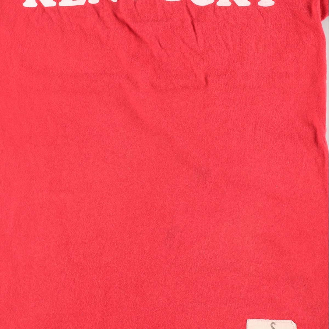 ~90'S H. WOLF AND SONS Football T-shirt, Made in USA, Women's Size S (approx.), Vintage cotton red type Vintage Second Hand