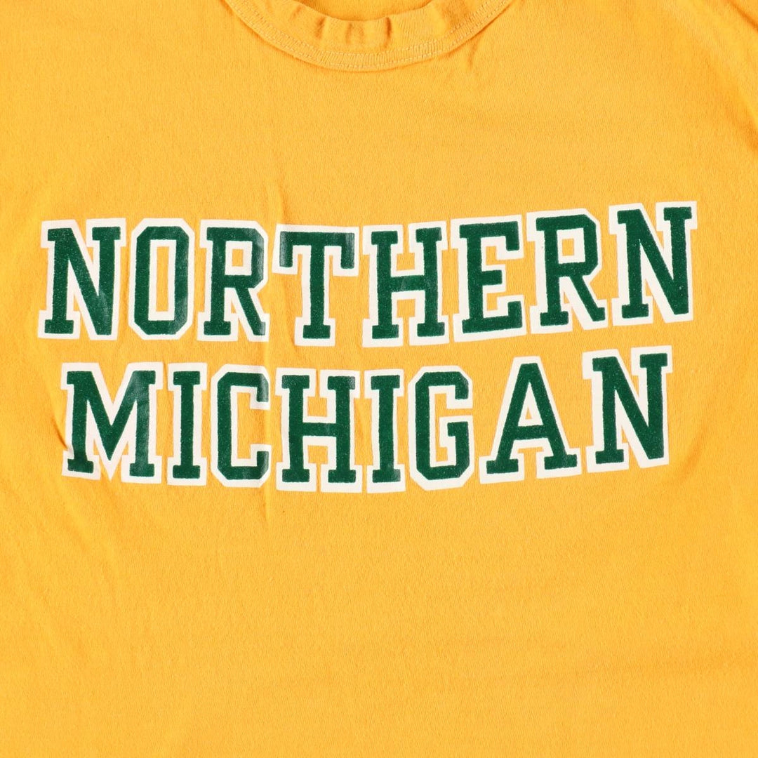 ~90'S College T-shirt, Women's Size S (approx.), Vintage unclear yellow type Vintage Second Hand